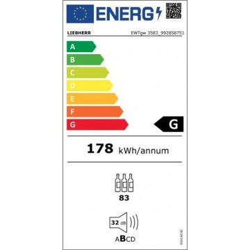 Liebherr EWTgw 3583 Vinidor Εντοιχιζόμενος Συντηρητής Κρασιών 83 Φιαλών
